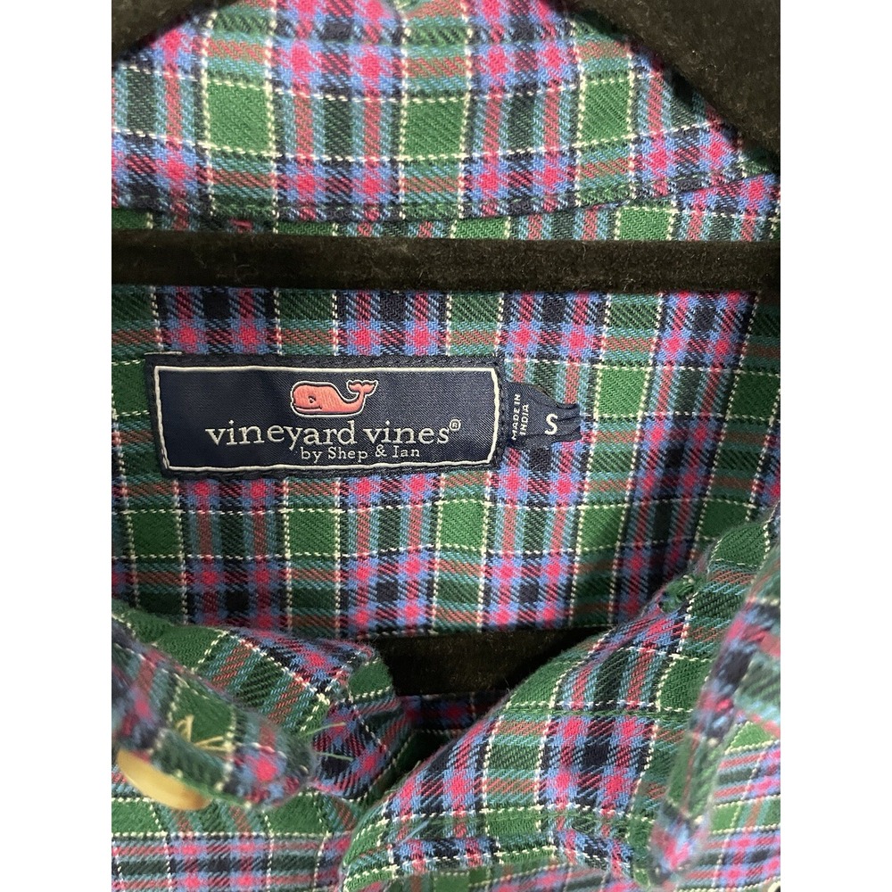 Vineyard Vines Button Down Shirts Men's Size Small Plaid Lot Of 2 Fast Ship - Picture 3 of 16